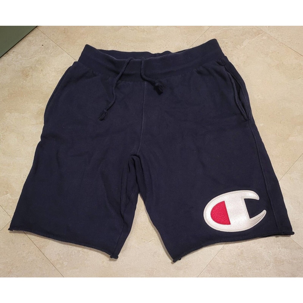 VTG Champion Reverse Weave Mens Size M Medium Embroidered Big‎ Logo Shorts